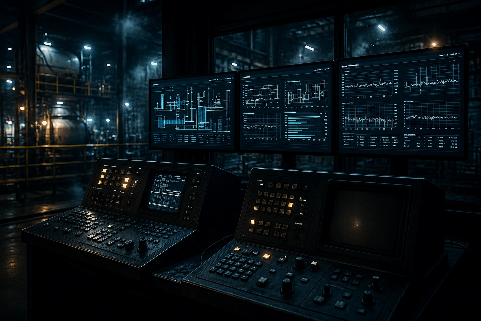 Industrielles Leitstandsystem mit Echtzeitdaten — iZ-CORE Command Center
