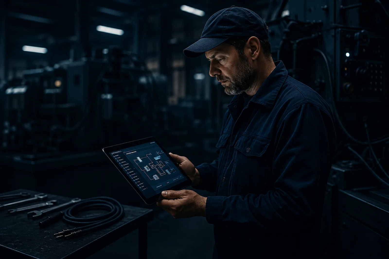 Industrielle Mobile Operations — Tablet-Einsatz in der Werkstatt mit iZ-CORE